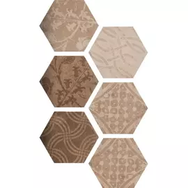 Плитка Argenta Ceramica Atlas Hexagon Patchword Warm 25x22 см 00-00000317