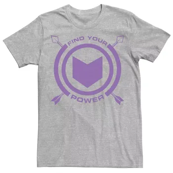 Мужская футболка Hawkeye Find Your Power с простым логотипом Marvel