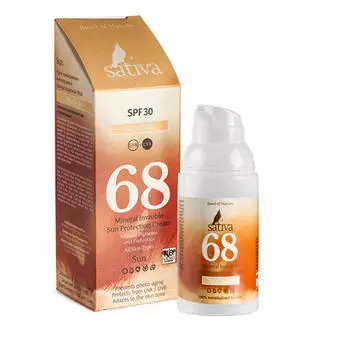 Sativa ВВ-крем ухаживающий № 68 Sand Beige SPF 30, 30 мл (Sativa, Help!)