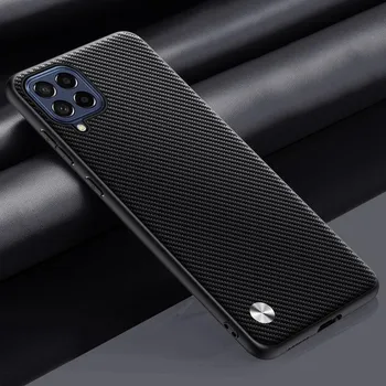 Роскошный чехол из искусственной кожи для Samsung Galaxy A12 M12, задняя крышка, матовый силиконовый противоударный защитный чехол для телефона Samsung A12 5G For Samsung A12 чёрный