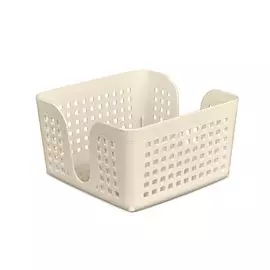 Салфетница пластик, 15х15х8.7 см, слоновая кость, Violet, Лофт, квадратная, 650026