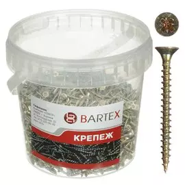 Саморез универсальный, диаметр 3х40 мм, 500 шт, оцинкованный, банка, Bartex