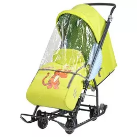 Санки коляска Nika Baby1 Disney DB1/3 Тигруля лимонные