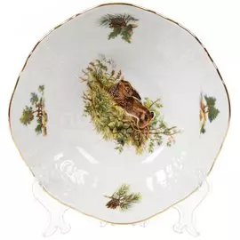 Салатник фарфор, круглый, 16 см, Охотничьи сюжеты Заяц, Bernadotte, P1750675JQZU001011