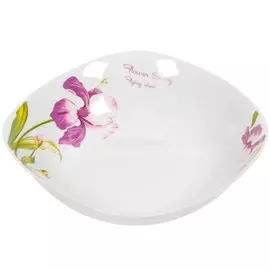 Салатник керамика, квадратный, 18 см, 0.55 л, Ирисы, Daniks, 19-141