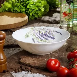 Салатник стеклокерамика, круглый, 20 см, 0.9 л, Лаванда, Daniks, HW80/MFK08273
