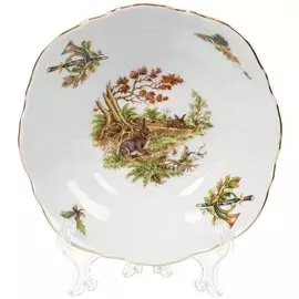 Салатник фарфор, круглый, 19 см, Охотничьи сюжеты Заяц, Bernadotte, P1750678JQZU001011