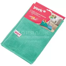 Салфетка для пола микрофибра, 0.6х0.5 м, 2х-сторонняя, с застежкая, York, 26070