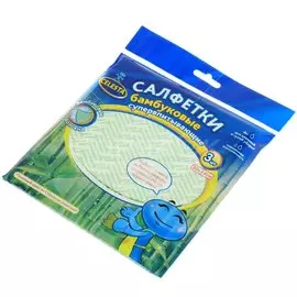 Салфетка бытовая для уборки, бамбук, 30х34 см, 3 шт, супервпитывающая, Celesta, 403038/405572