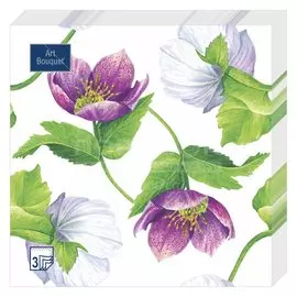 Салфетки бумажные Art bouquet, Декоративный цветок, 20 шт, 3 слоя, 33х33 см, 37342