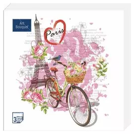 Салфетки бумажные Art Bouquet Париж 12 шт, 33х33