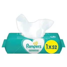 Салфетки влажные Pampers, Sensitive, 52 шт