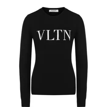 Пуловер из смеси шерсти и кашемира с логотипом бренда Valentino
