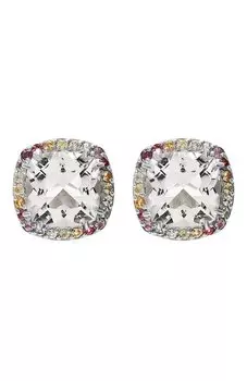 Радужные серьги-пусеты с хрусталем Secrets jewelry