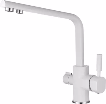 Смеситель для кухни Kaiser Decor 40144-10 с подключением к фильтру белый