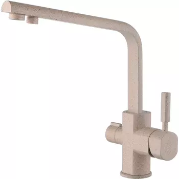 Смеситель для кухни Kaiser Decor 40144-4 с подключением к фильтру бежевый, песочный мрамор