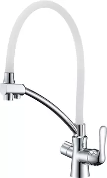 Смеситель для кухни Lemark Comfort LM3070C-White белый, с подключением к фильтру