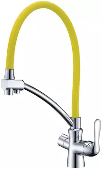 Смеситель для кухни Lemark Comfort LM3070C-Yellow желтый, с подключением к фильтру