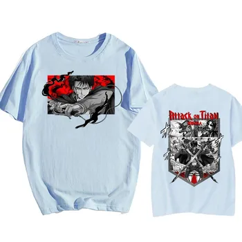 Японская аниме-футболка Scouting Legion Clothes Shingeki No Kyojin Tee Shirt Attack On Titan Giant короткий рукав футболка унисекс женская унисекс XL