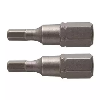 Набор бит HEX3+HEX4, шестигранный профиль 1/4", 25мм, сталь S2, 2 шт
