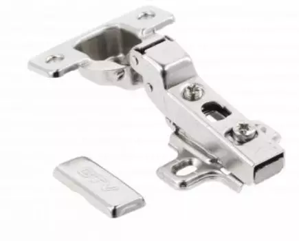 Петля полунакладная GTV ZP-COCA8450-BE клиповая без пружины, с ответной планкой H-0 45мм, без еврошурупа