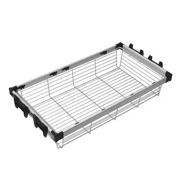 Корзина для белья WW-KOSZ90-PW, 864x460x170, в модуль 900 мм, хром, полного выдвижения