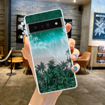 Море голубое небо пляж для Google Pixel 8 7 6 Pro 6A 5 4 5A 4A 3A XL 5G чехол для телефона силиконовый противоударный мягкий прозрачный чехол Fundas Pixel 7