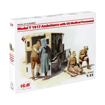 Машина скорой помощи модели Т 1917 года с медицинским персоналом США, Military Models 1/35 Scale (ICM)