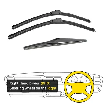 3 шт. для TOYOTA Land Cruiser 200 J200 2007-2015 26 20 12 передние и задние щетки стеклоочистителя лобовое стекло резак для окон аксессуары 2013 2014 2015 Left Hand