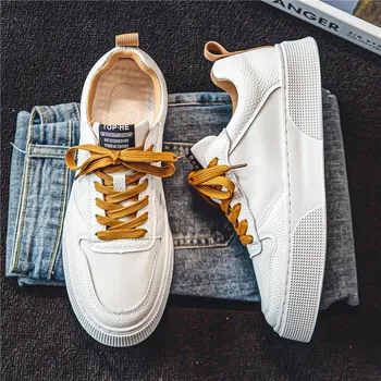 Мужская обувь Летняя дышащая сетчатая мягкая подошва Маленькие белые туфли Тренд Увеличение Спортивная повседневная обувь для сноуборда Мужская 39