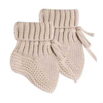 Cosy Knitted Warm Baby Socks, Soft & Comfortable Socks for 0 to 6 Months Infants Breathable Learning Walk Shoes Socks