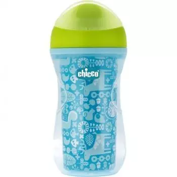 Chicco Active Cup - Чашка-поильник (носик ободок) голубая 14мес+ 266 мл