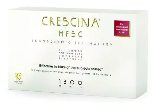 Crescina Transdermic 1300 - Комплекс (лосьон для возобновления роста волос №10, лосьон против выпадения волос №10)