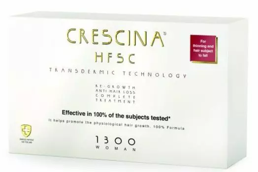 Crescina Transdermic HFSC 1300 - Комплекс (лосьон для возобновления роста волос №10, лосьон против выпадения волос №10)