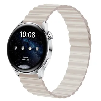 Силиконовый ремешок с магнитной петлей 20 мм 22 мм для часов Huawei/Amazfit/Samsung Galaxy Watch/Garmin/xiaomi Watch For 20mm Strap синий/серый