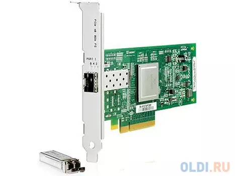 Адаптер HP StorageWorks FCA 81Q 8Gb FC Host Bus Adapter PCI-E for Windows, Linux (LC connector), incl. h/h &amp; f/h. brckts (replace AE311A) [AK344A]