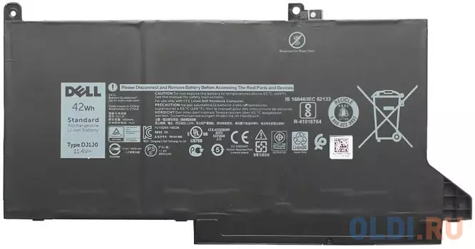 Аккумулятор для ноутбука Dell Dell Latitude 12 7000/7280/7480/7490 3500мАч 11.4V DELL DJ1J0-SP