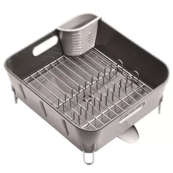 сушилка для посуды SIMPLEHUMAN 37х33х17см пластик, нерж.сталь серый