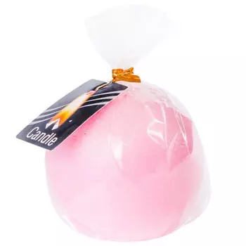 свеча-шар HOME INTERIORS Рустик 8х8см 20ч/г розовый без аромата