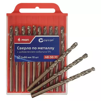 сверло по металлу CUTOP Profi с кобальтом 5% 5х86мм 10шт