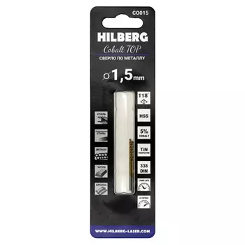 сверло по металлу HILBERG 1,5х40мм