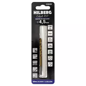 сверло по металлу HILBERG 4,5х80мм