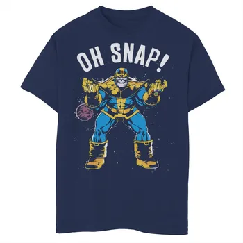 Мальчики 8–20 лет Marvel Thanos Space Oh Snap! Футболка с рисунком в стиле ретро-комиксов Marvel