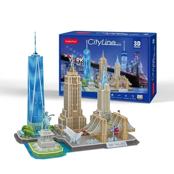 Пазл Cubic Fun, 3D City Line Нью-Йорк