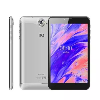 Планшет BQ 7000G Charm/t 7" 1024x600 TN, Unisoc SC7731E, 1Gb RAM, 16Gb, 3G, WiFi, BT, 2800mAh, Android 10 (Go edition), серебристый (86188159)