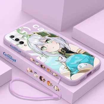 Genshin Impact Nahida HUTAO для Huawei Y9S Y9A Y9 Y6 Nova Y70 9 8 P50 P40 P30 P20 Pro Lite E 5G Liquid Left Rope Phone Case Y9A 2020