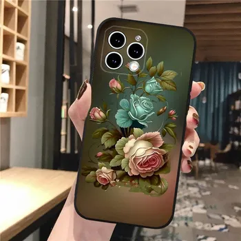 Чехол для телефона с диким цветком для iphone 15 14 Pro Max 13 12 11 Pro Max XSMax XR 12 13 mini 14 Plus iPhone 11Pro