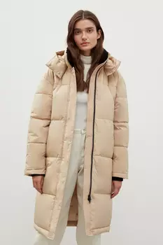 Стеганое утепленное пальто oversize силуэта