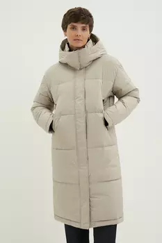 Стеганое утепленное пальто oversize силуэта