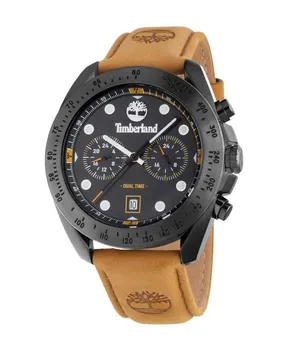 Мужские аналоговые кварцевые часы Timberland Carrigan двойного времени с кожаным ремешком TDWGF2230501 Timberland, бежевый